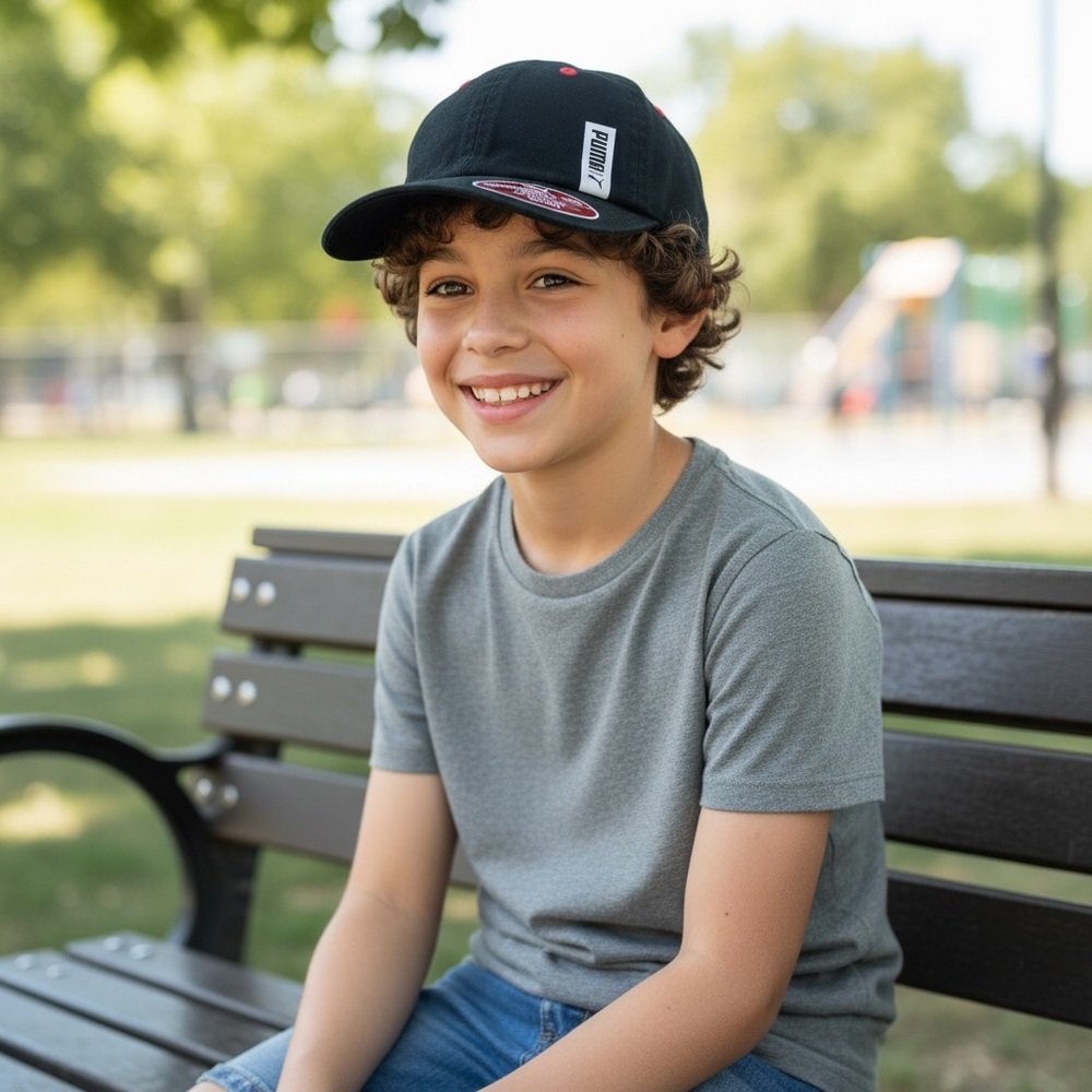 Puma Black and Red Youth Cap